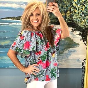 ⭐️Charlie B, Fun, Funky & Fabulous! Wear On/Off Shoulders, Such a Fun Piece,XL